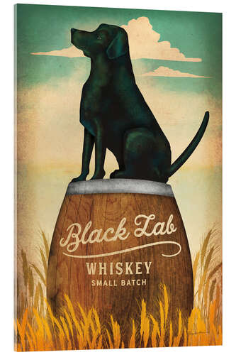 Acrylic print Black Lab Whiskey