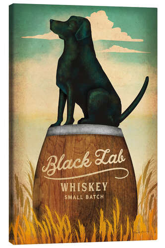 Canvas print Black Lab Whiskey