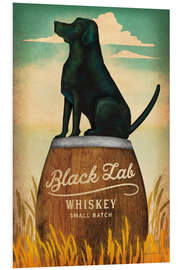 Foam board print Black Lab Whiskey