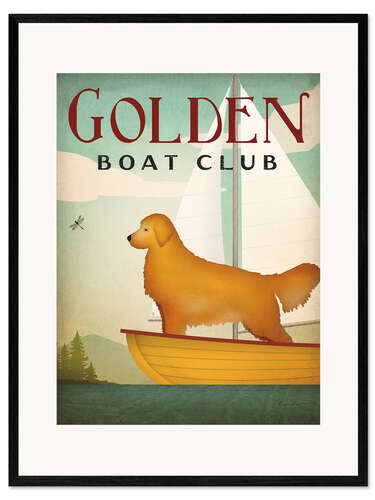 Framed art print Golden Boat Club
