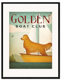Kunsttryk i ramme Golden Boat Club