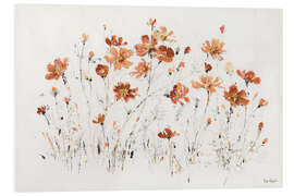 Foam board print Wildflowers in orange