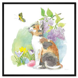 Gerahmter Kunstdruck Oster-Kätzchen II
