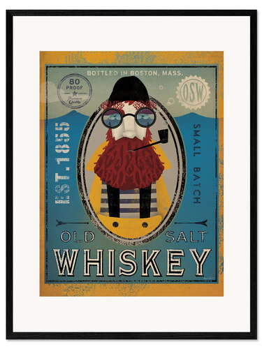 Framed art print Fisherman IV Old Salt Whiskey