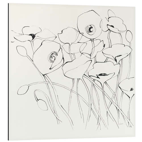 Aluminium print Poppies Study I