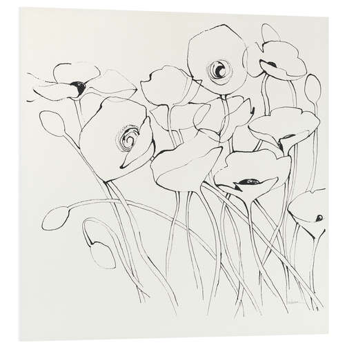 Foam board print Poppies Study I