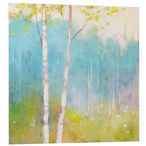 Foam board print Young trees in the spring I