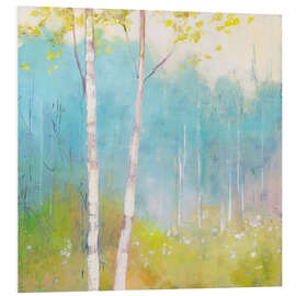 Foam board print Young trees in the spring I