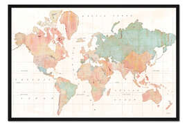 Gerahmter Kunstdruck Reise um die Welt III