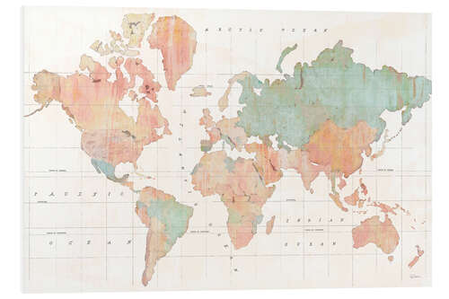 Foam board print Across the World III