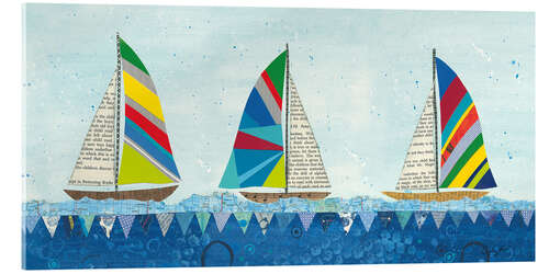 Tableau en verre acrylique Rainbow Spinnaker V