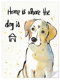 Wall sticker Home is where the dog is