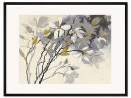 Gerahmter Kunstdruck Magnolienmalerei