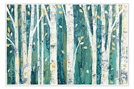 Kunstwerk  Berkenbomen in de lente - Julia Purinton