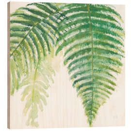 Wood print Fern leaves III