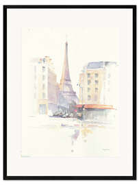 Plakat artystyczny premium w ramie Paris in the morning