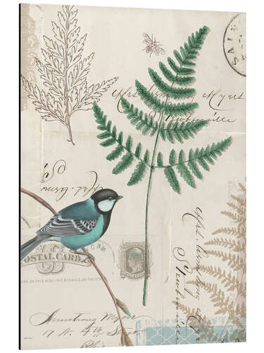 Aluminium print Fern and Tit I