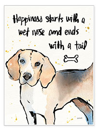 Poster Hunde machen glücklich (Englisch)