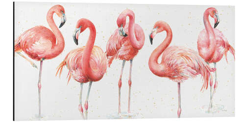 Alubild Rosa Flamingos VIII