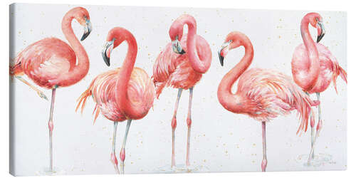 Canvas print Pink flamingos VIII