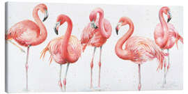 Canvastavla  Pink flamingos VIII - Lisa Audit