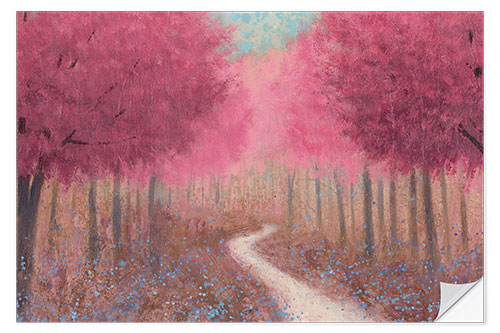 Wall sticker Forest path in spring