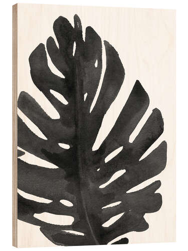 Hout print Monstera I