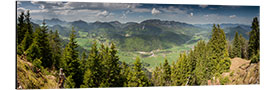 Quadro em alumínio Panoramic View of Jachenau Valley, Bavaria, Germany