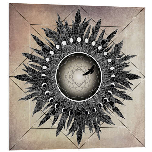 Foam board print crone moon mandala