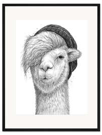 Gerahmter Kunstdruck Lama