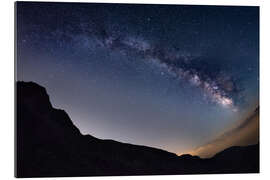 Gallery print Milky Way arch and starry sky at high altitude in summertime on the Alps