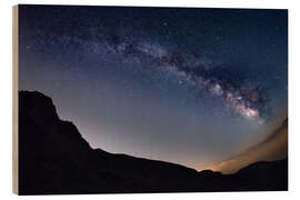 Trebilde Milky Way arch and starry sky at high altitude in summertime on the Alps