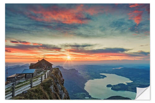 Naklejka na ścianę Sunset at Mount Schafberg