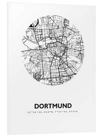 Foam board print City map of Dortmund I