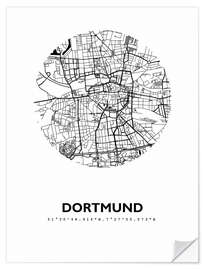 Naklejka na ścianę City map of Dortmund I