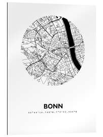 Gallery print City map of Bonn, circle