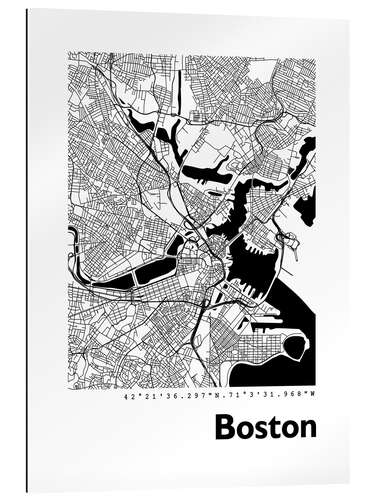 Gallery print City map of Boston