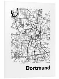 Foam board print City map of Dortmund II