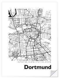 Sticker mural Plan de la ville de Dortmund II