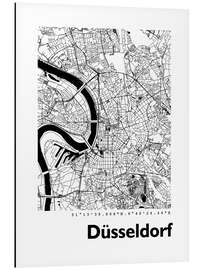 Magnettafel Stadtplan von Düsseldorf V
