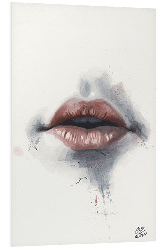 Tableau en PVC Aquarelle d'une bouche