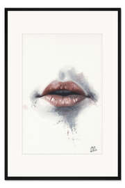 Gerahmter Kunstdruck Flüsternde Lippen