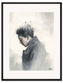 Gerahmter Kunstdruck Gedankenverloren