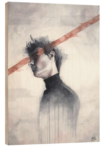 Hout print Alone