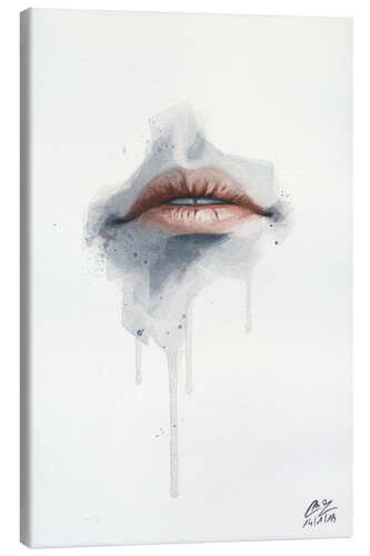Leinwandbild Erwartungsvolle Lippen