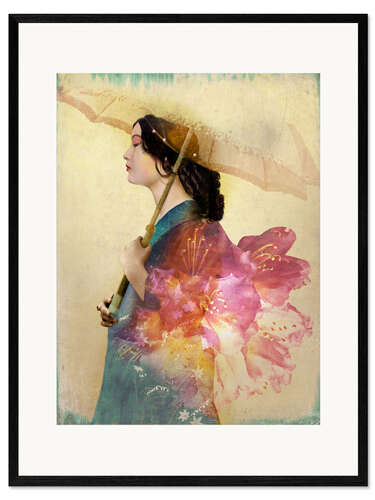 Ingelijste kunstdruk Kimono