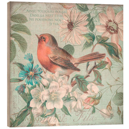 Wood print Nostalgic Bird