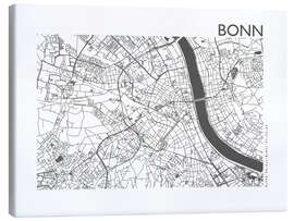 Canvas print Bonn – city map