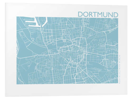 Foam board print City map of Dortmund III