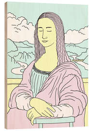 Wood print Mona Lisa